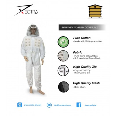 Beekeeper Suit Semi Ventilated Fencing Veil White